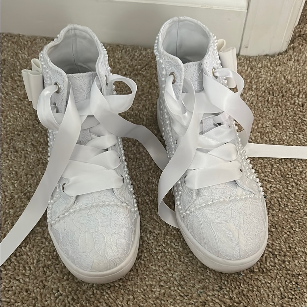 Sweetie Pie Collection Kids Dress Shoes - White